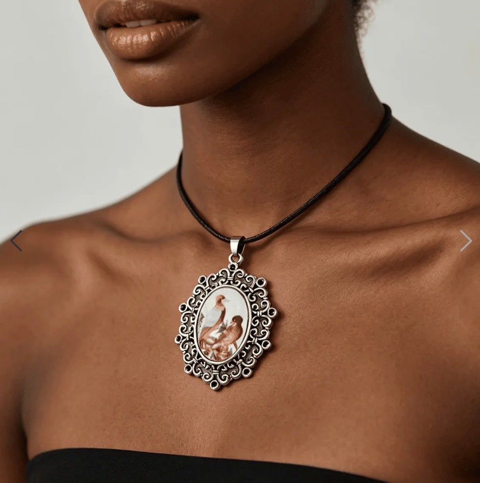 Modern Antique Necklace (Birds) or "Personalise"