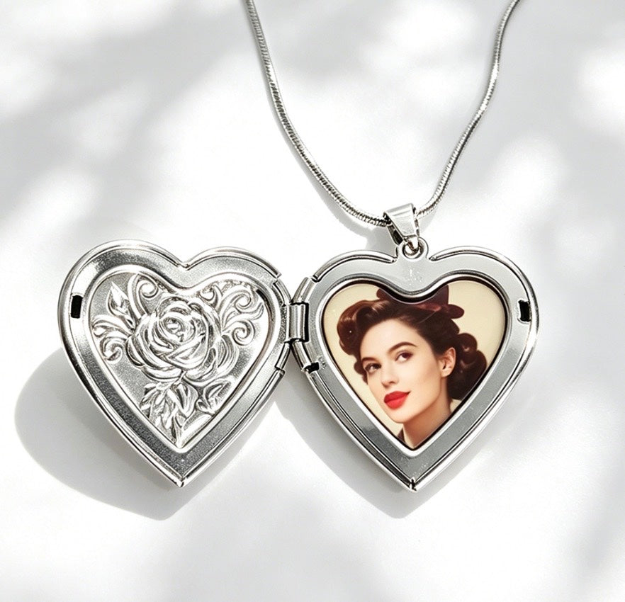 Porcelain Heart Locket "Personalise"