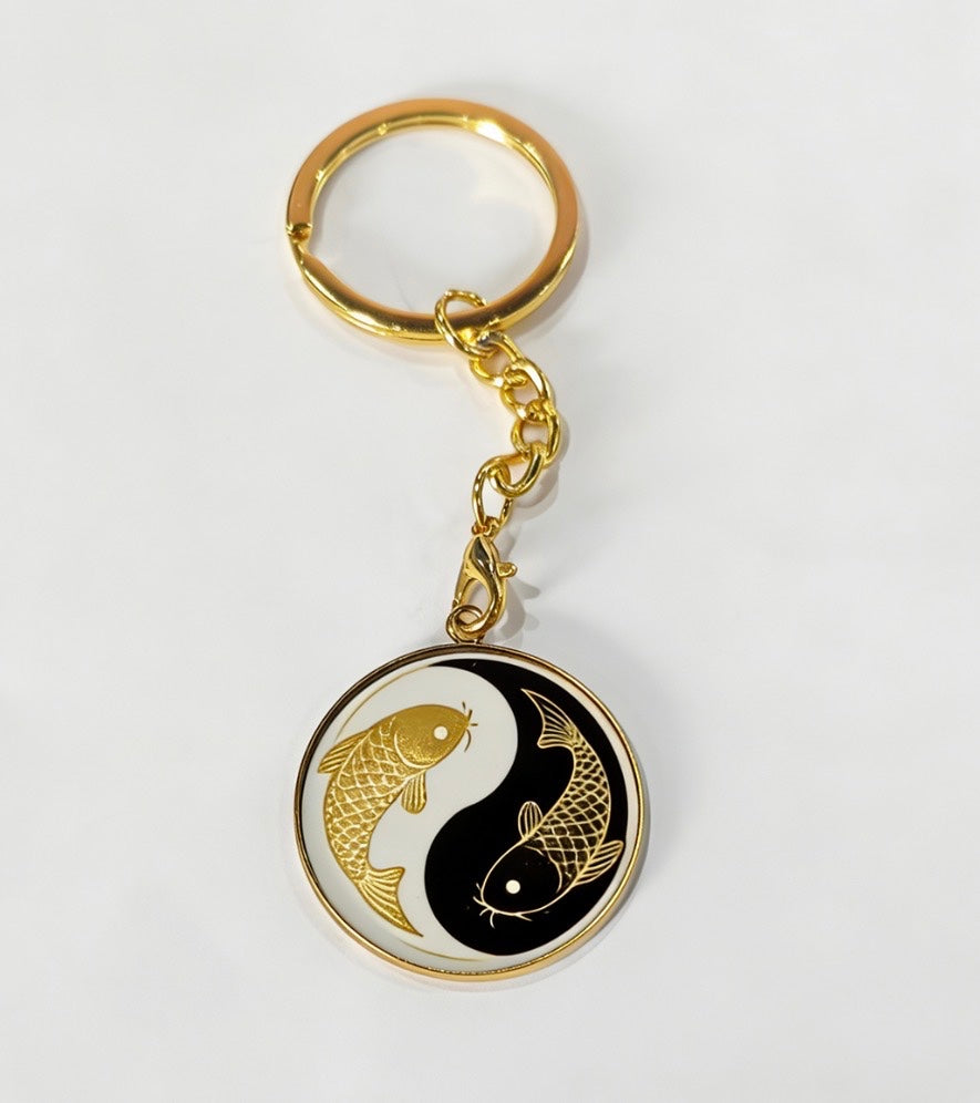 Porcelain key ring (Ying Yang) or "Personalise"